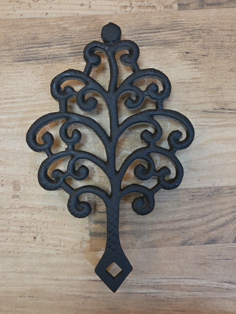 Vintage Medium Cast Iron Trivet Tree Shaped